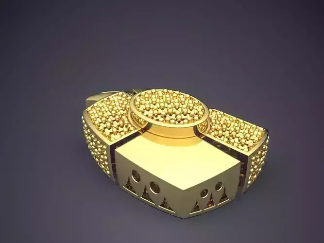 Square Jewerly Piece Made From Different Parts CAD 5795 3D print model