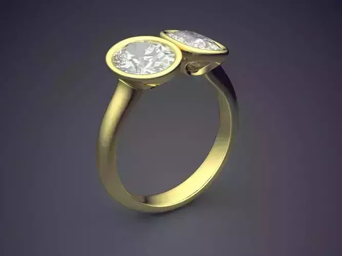 Ring With Two Big Diamonds CAD 5785