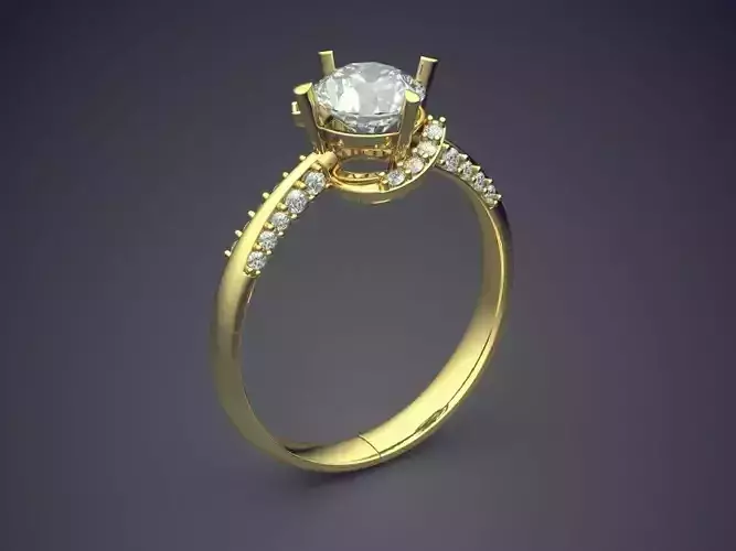 Engagement Ring With Big Diamond CAD 5787