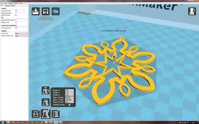 Snowflake maker 3D print model