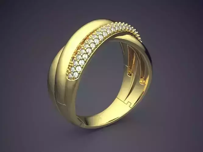 Ring Made From 3 Intertwined Rings CAD 5779 3D print model