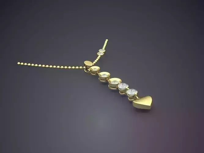 Long Pendant Made From Seperate Diamonds CAD 5777