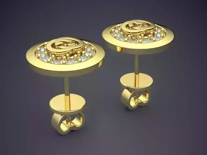 Small Circle Earrings With Diamonds Inside CAD 5769