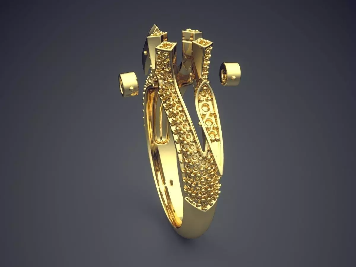 Detailed Ring With Unique Ornaments CAD 5770 3D print model_3