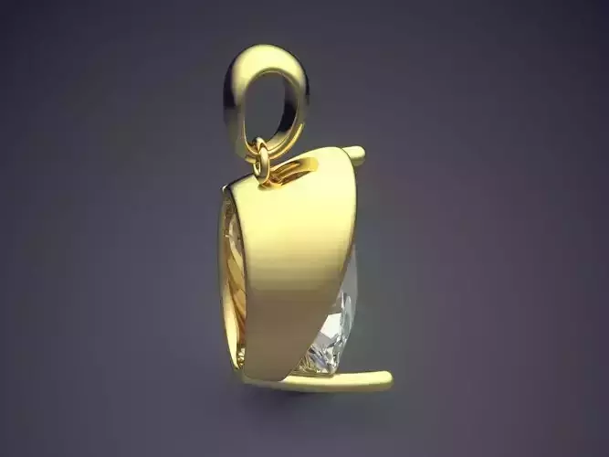 Pendant With Big Diamond CAD 5766
