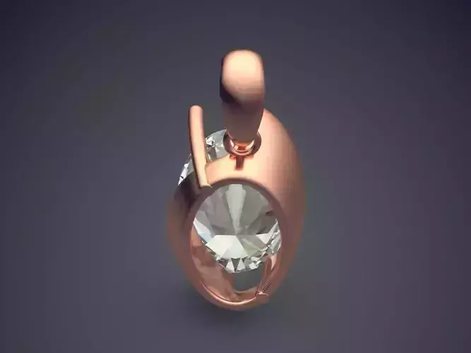 Pendant With Big Diamond CAD 5766