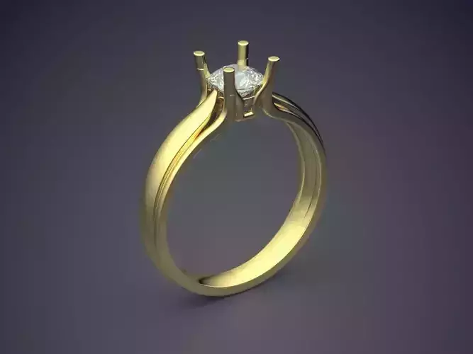 Engagement Ring With Diamond CAD-5765