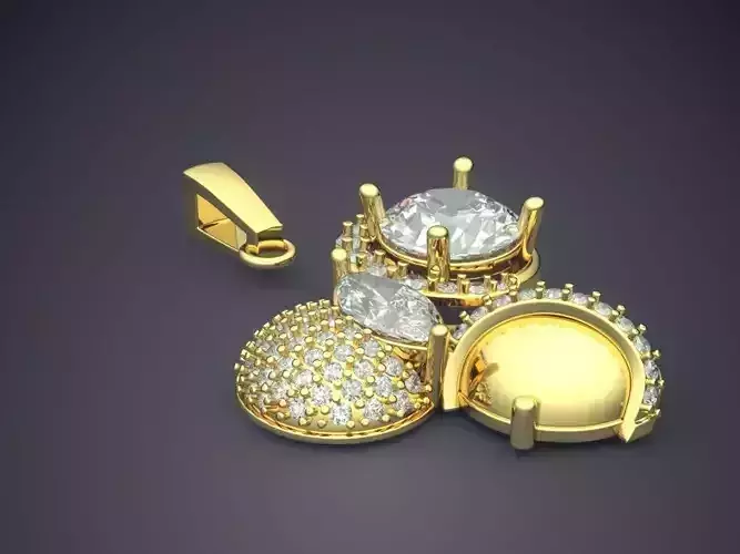 Luxurious Pendant With Diamonds CAD-5775