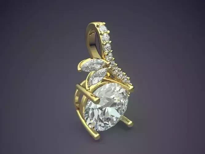 Pendant With Diamonds CAD-5764 3D print model