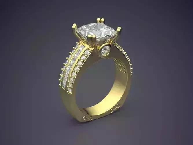 Engagement Ring With Diamonds CAD-5761
