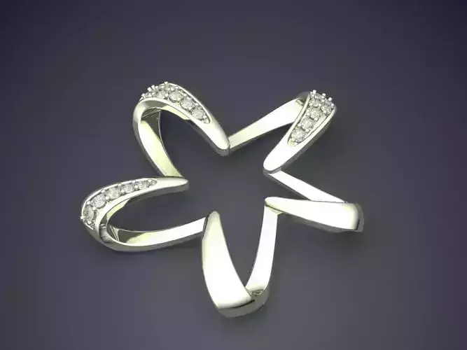 Star Shape Pendant With Diamonds CAD-5760