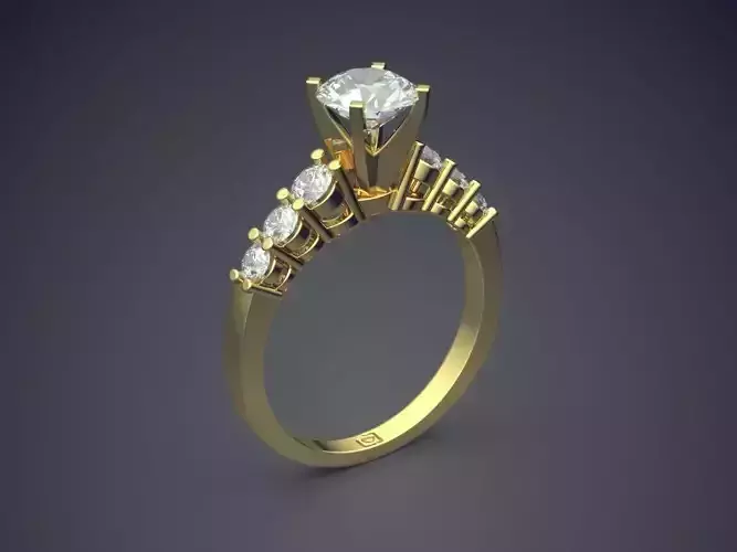 Engagement Ring With Diamonds CAD-5756