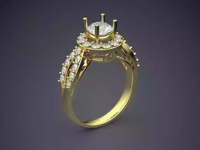 Luxurious Ring With Smal Loops On The Sides CAD 5757 3D print model