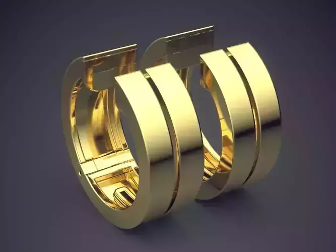 Clipping Double Circle Earrings CAD 5753