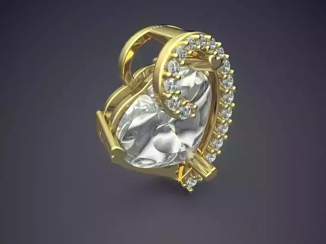 Pendant With Diamonds CAD-5749 3D print model