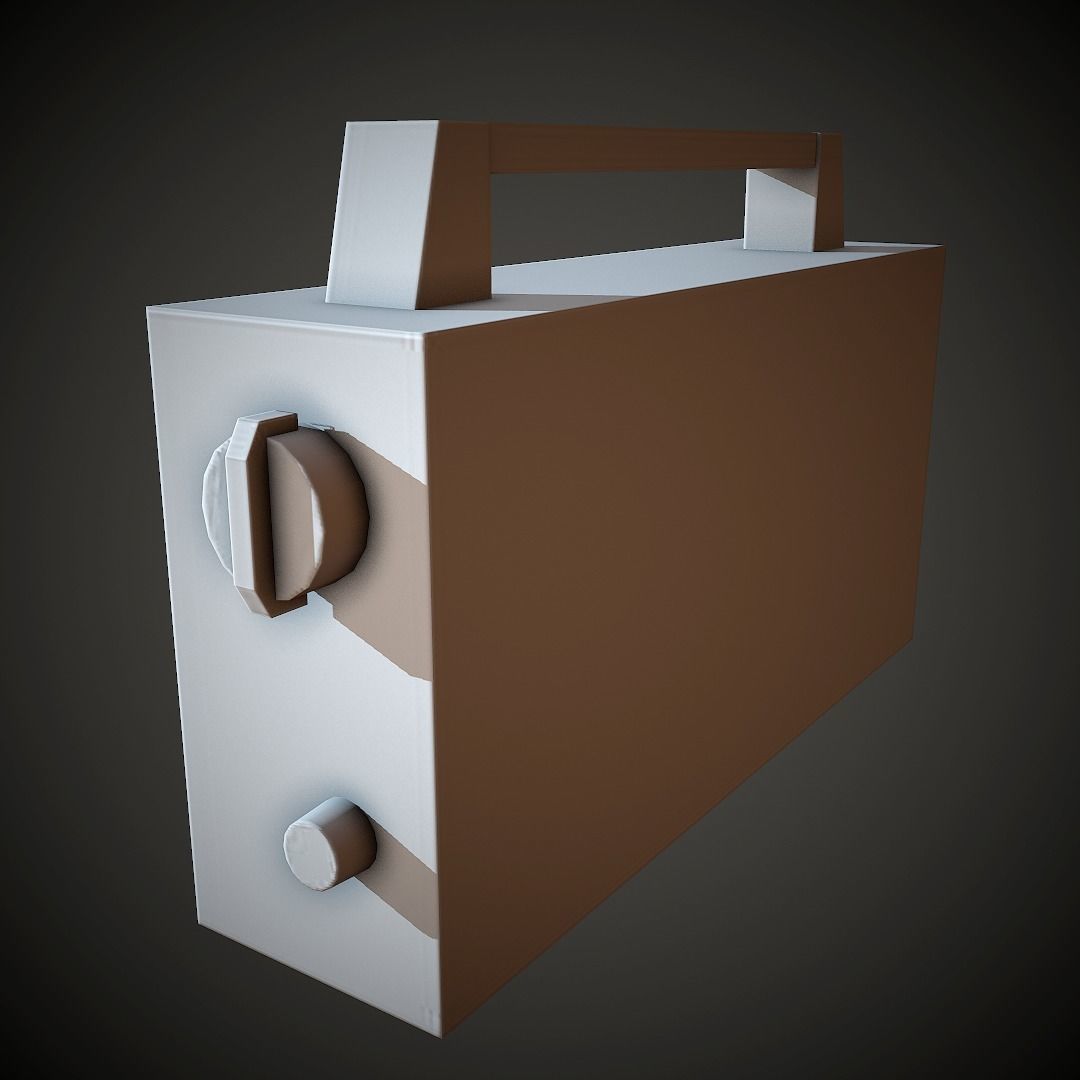 Old Radio PBR Low Poly Low-poly 3D model_10