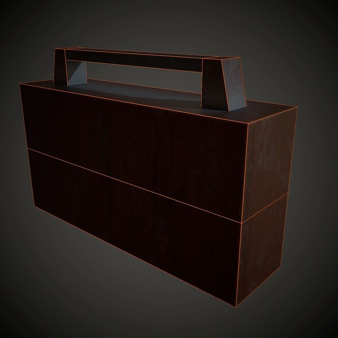 Old Radio PBR Low Poly Low-poly 3D model_8