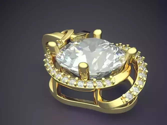 Pendant With Diamonds CAD-5755 3D print model