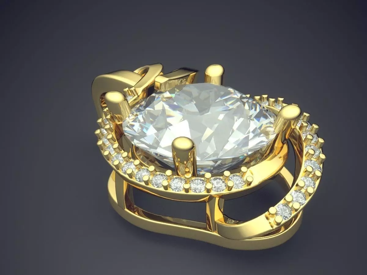 Pendant With Diamonds CAD-5755 3D print model