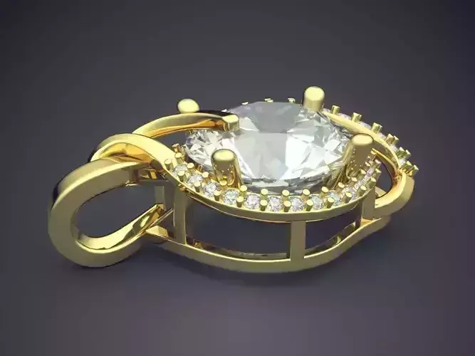 Pendant With Diamonds CAD-5755