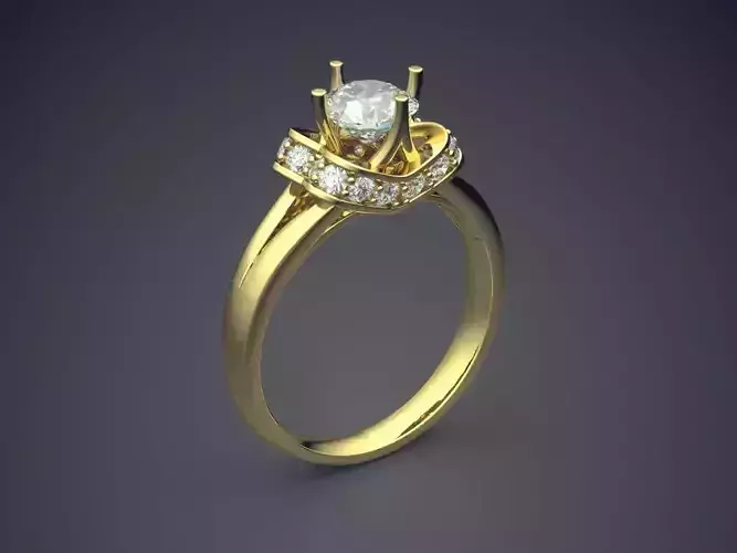 Ring With Diamonds CAD-5746