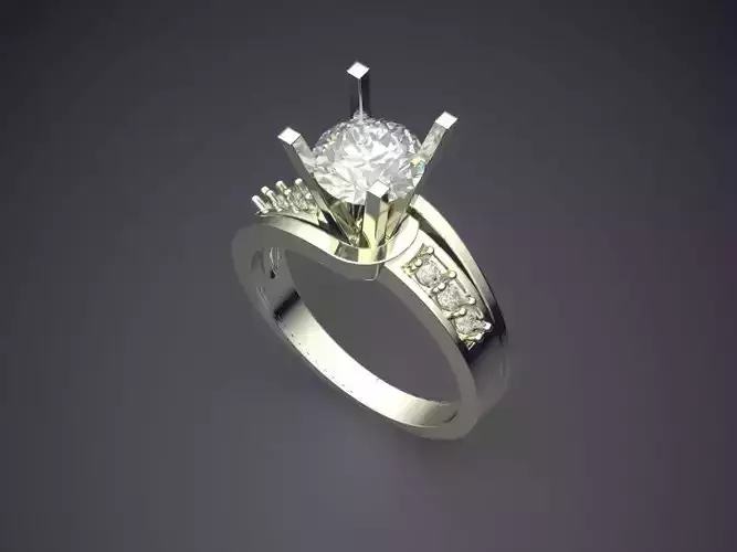 Ring With Diamonds CAD-5735