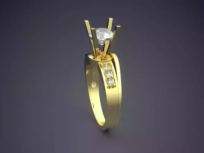 Ring With Diamonds CAD-5735