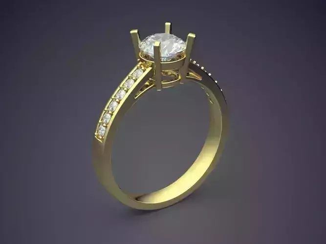 Engagement Ring With Diamonds CAD-5732