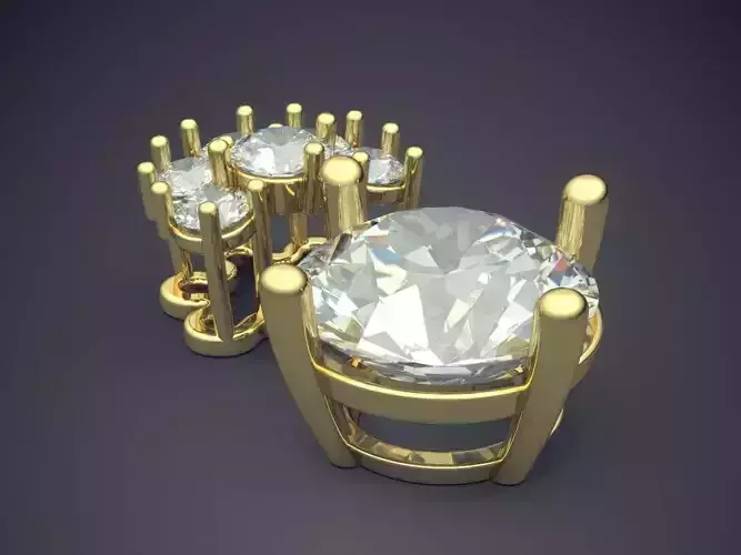 Pendant With Diamonds CAD-5733