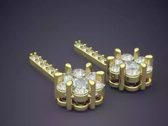 Earrings With Diamonds CAD-5725