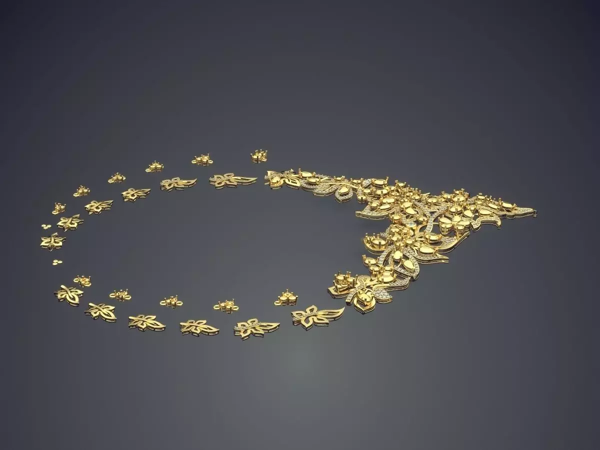 Necklace CAD-5768 3D print model_3