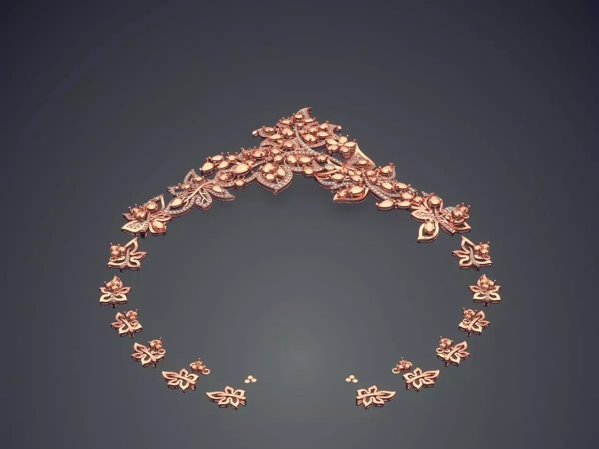 Necklace CAD-5768 3D print model_2