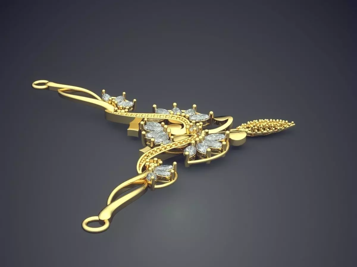 Necklace CAD-5722 3D print model_3