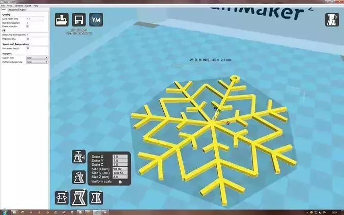 Snowflake maker 3D print model