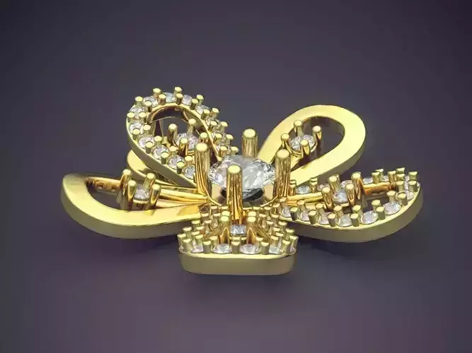 Heart Shape Pendant With Diamonds CAD-5718 3D print model