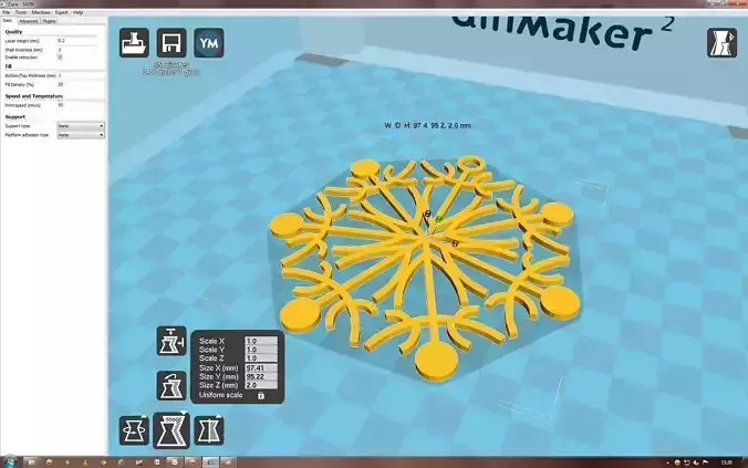 Snowflake maker 3D print model