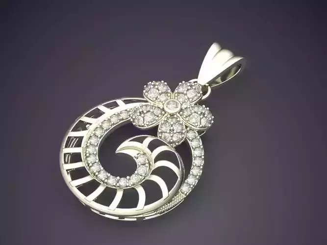 Pendant With Diamonds CAD-5706