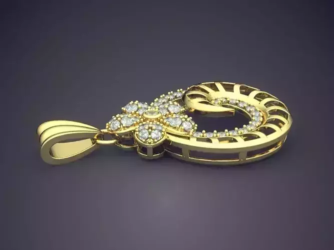 Pendant With Diamonds CAD-5706