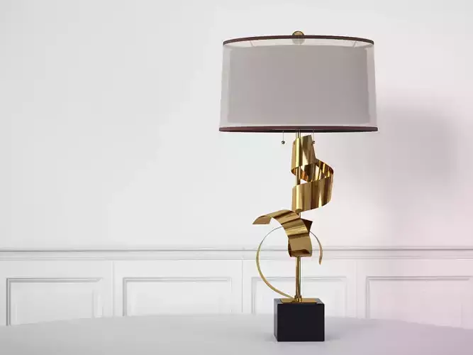 Brass Curls Lamp