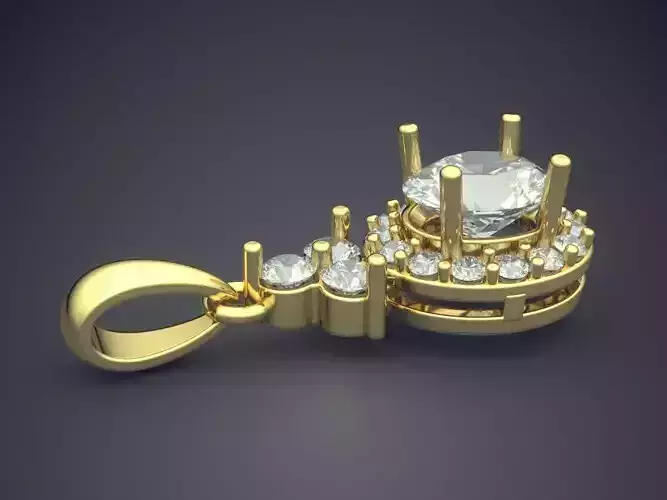 Pendant With Diamonds CAD-5702