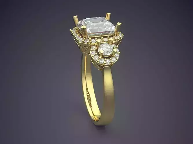 Ring With Diamonds CAD-5694