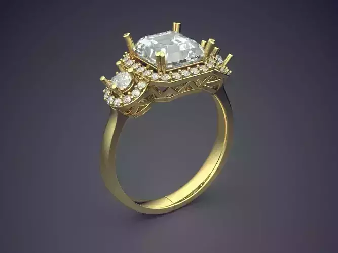 Ring With Diamonds CAD-5694