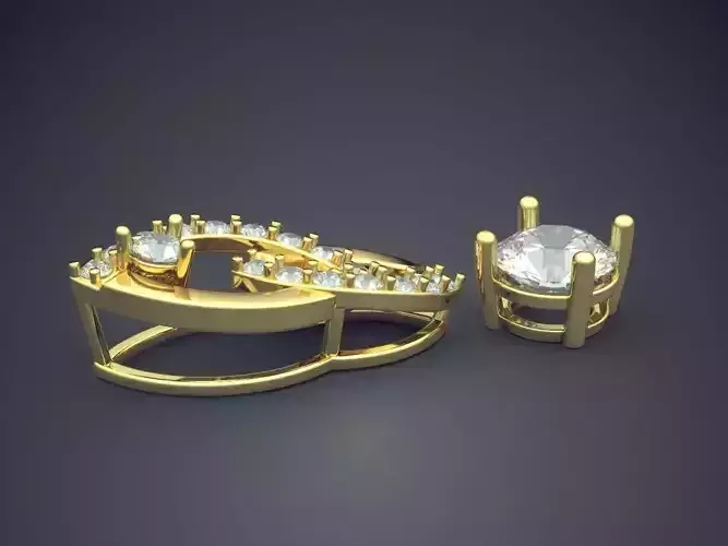 Pendant With Diamonds CAD-5693