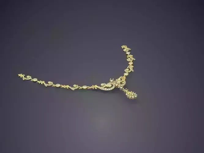 Pendant With Chain And Diamonds CAD-5707