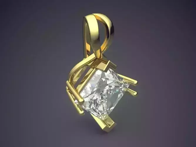 Pendant With Diamond CAD-5684
