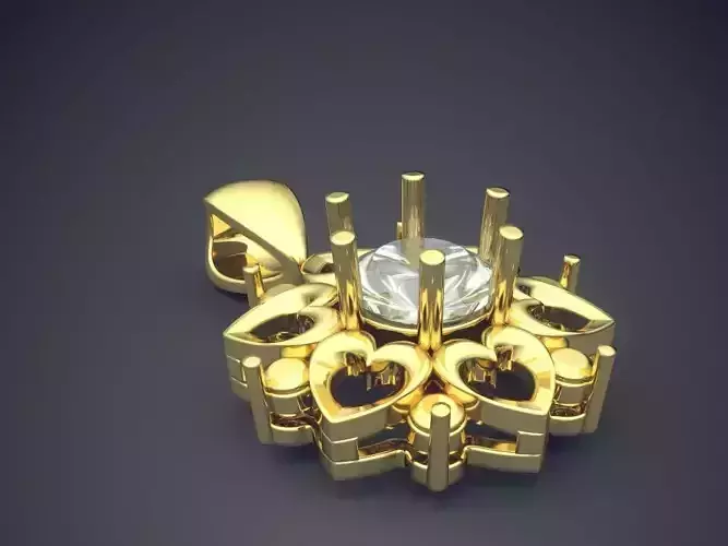 Pendant With Diamond CAD-5677