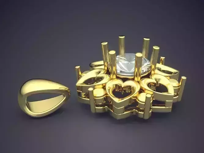 Pendant With Diamond CAD-5677