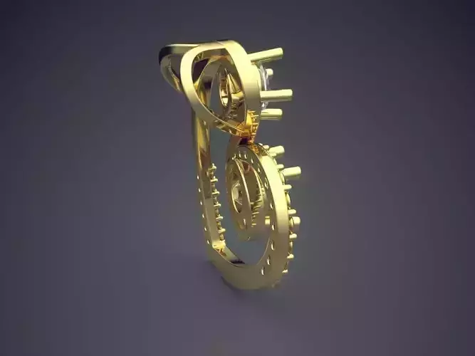 Heart Shaped Pendant With Two Diamonds CAD 5673