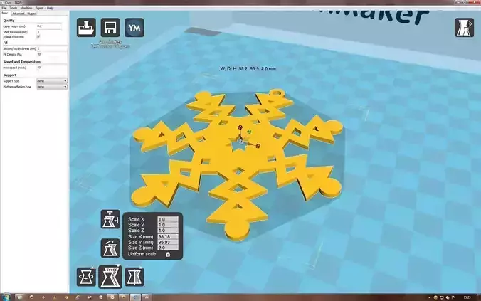 Snowflake maker 3D print model