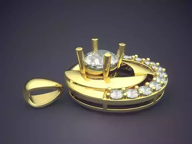 Pendant With Diamonds CAD-5662